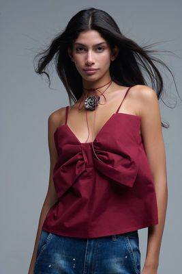 Burgundy Bow Top