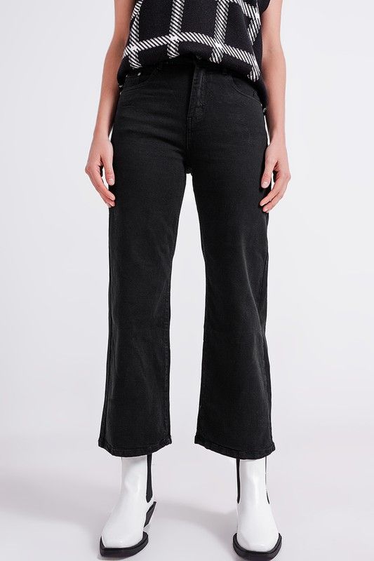 All Black Wide Leg Jean