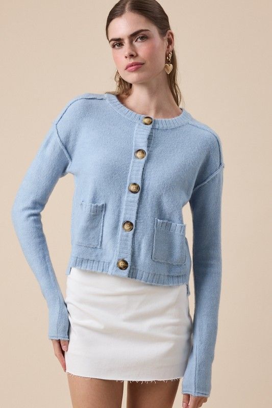 Shea Cardigan-Blue