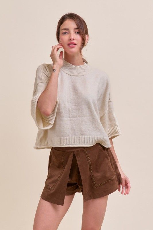 Marli Mock Neck-Ivory