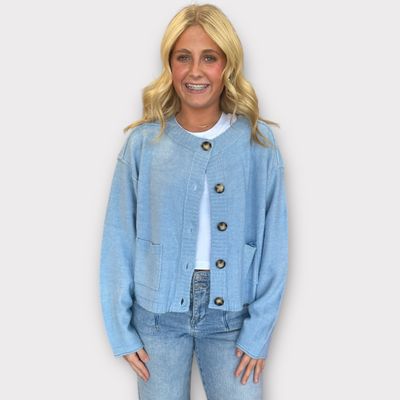 Shea Cardigan-Blue