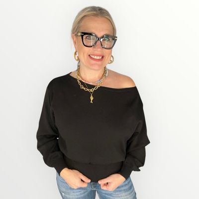 Kena Off Shoulder Top-Blk