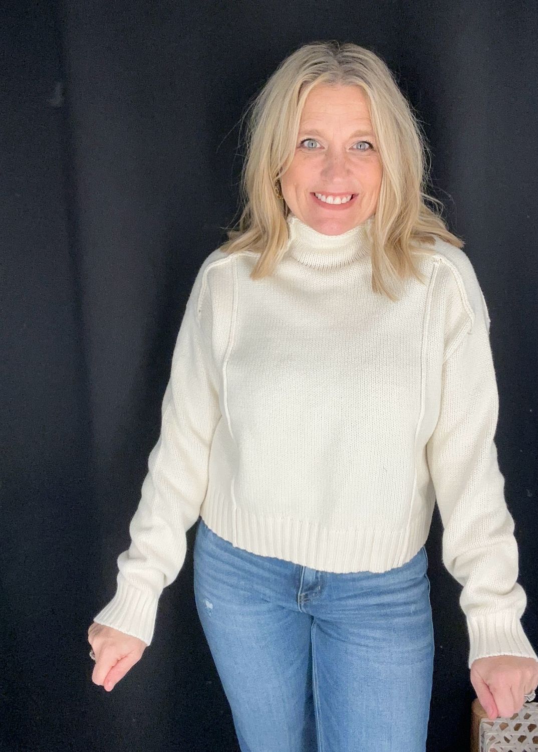 Mocking Bird Sweater-Cream