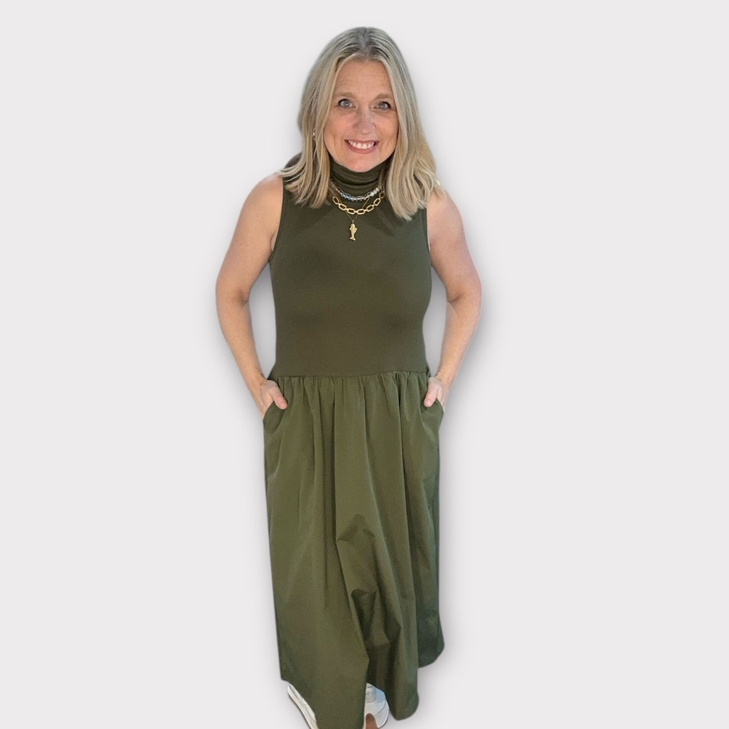 Return Of The Mock Dress-Olive