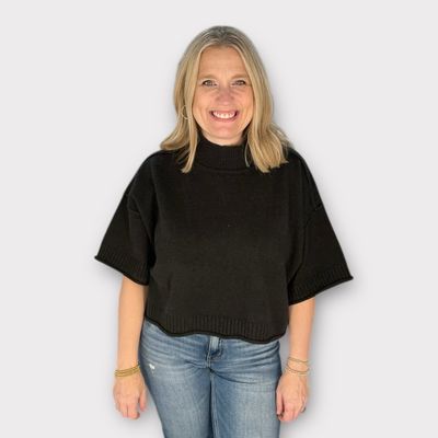 Marli Mock Neck-Blk