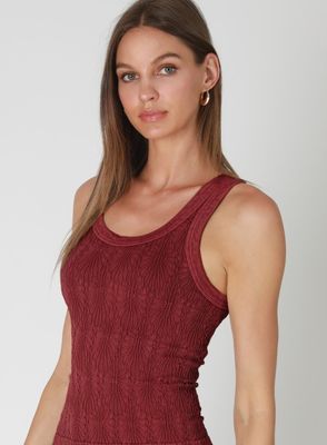 Vintage 2 Way Lace Tank-Wine