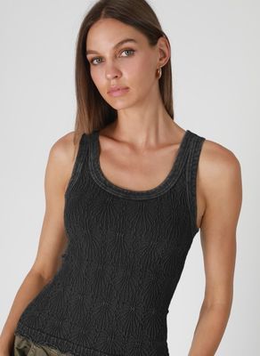 Vintage 2 Way Lace Tank-Blk