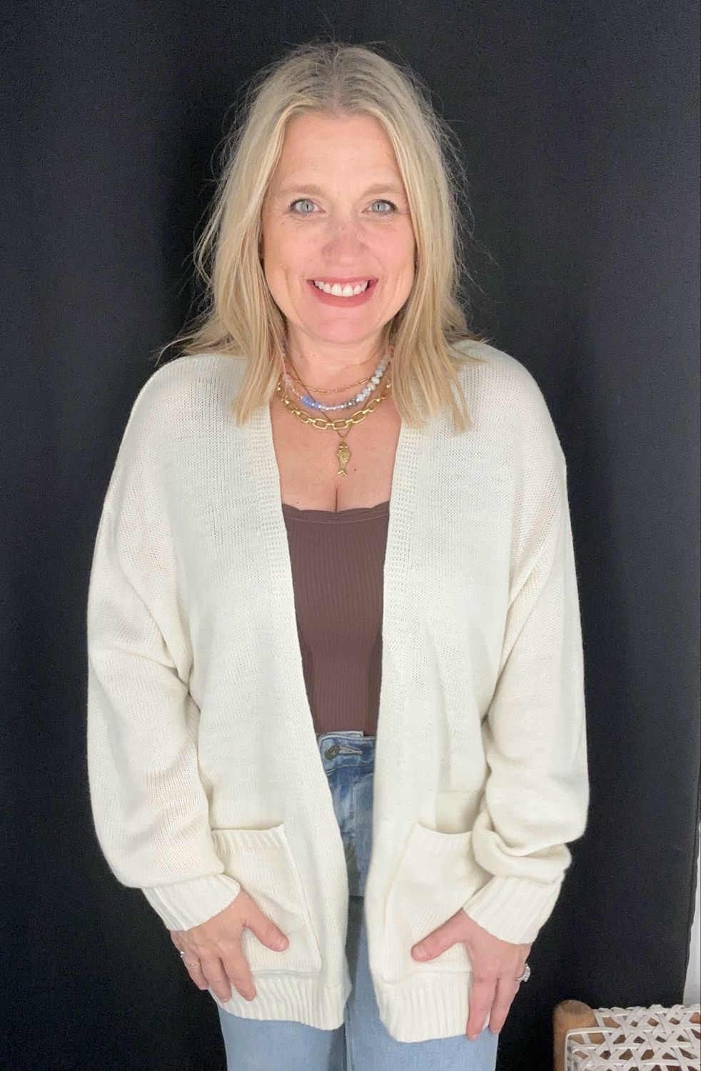 Oversized Cardi-Cream