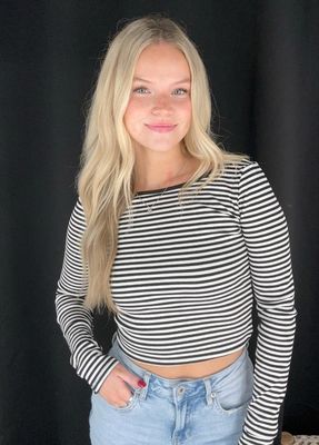 Stripe Low Back Top