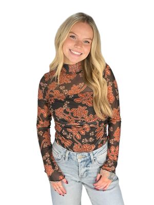 Floral Mesh Bodysuit