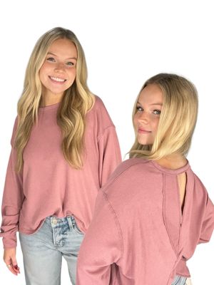 Tessa Open Back Top-Rose