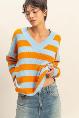 Thunder Up Stripe Sweater