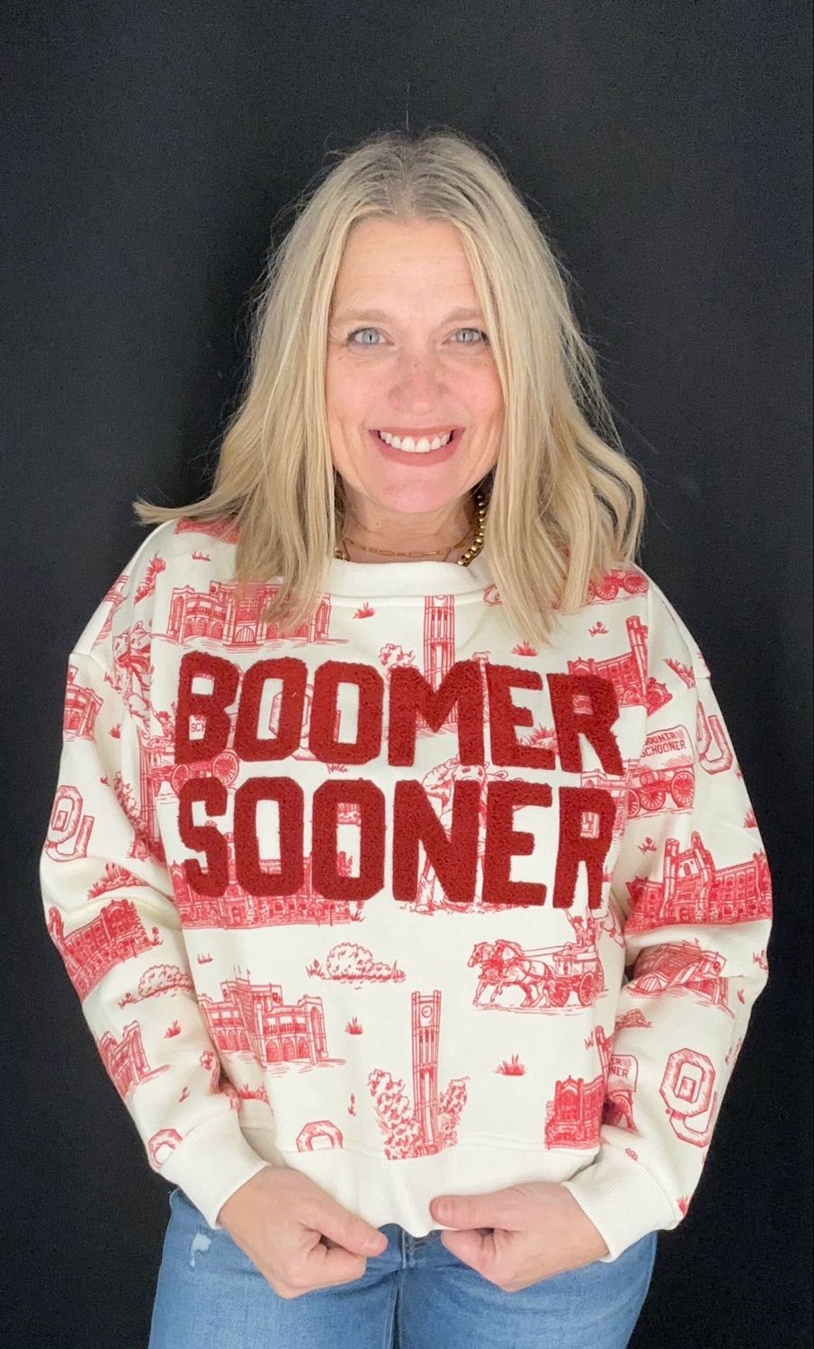 Boomer Sooner Toile Pullover
