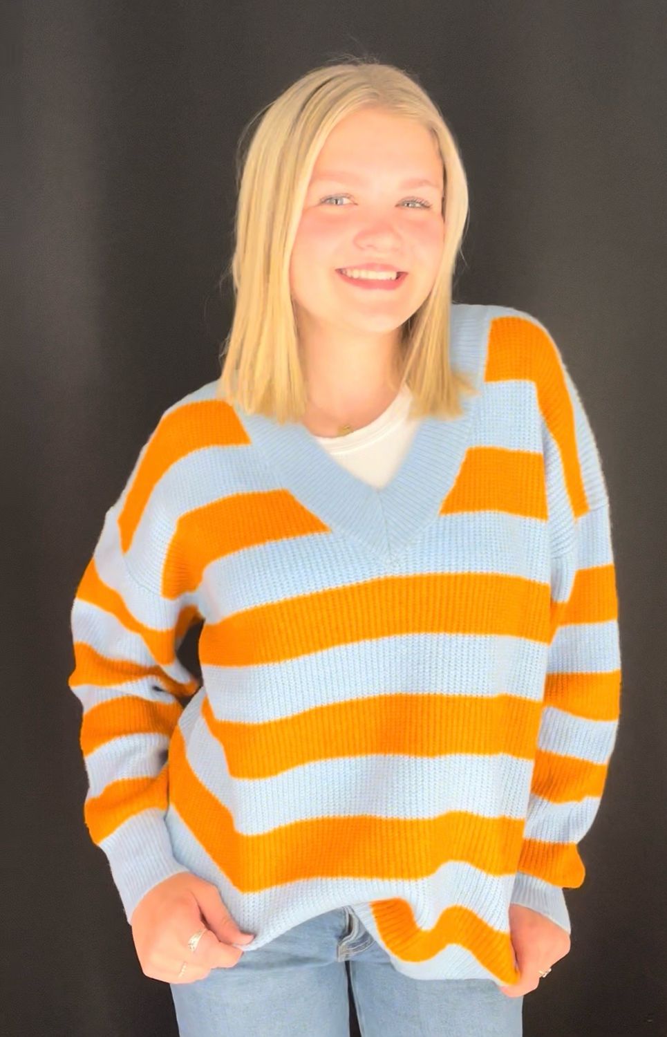 Thunder Up Stripe Sweater