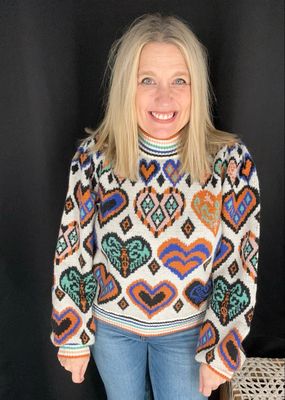 Artsy Heart Sweater-Ivory