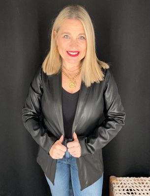 Vanessa Vegan Blazer-Blk