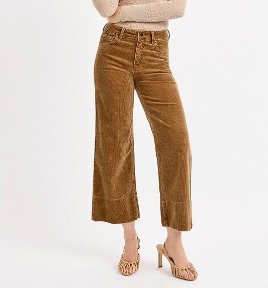 Teddy Hi Rise Crop Wide Cord