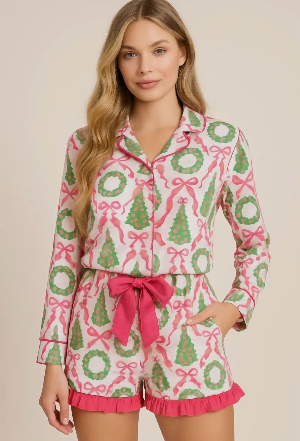 Pink Wreath PJs