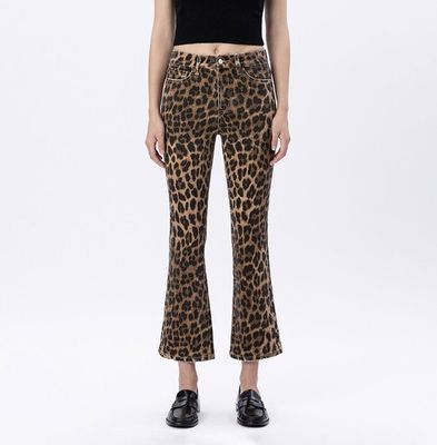 Hi Rise Leopard Kick Flare