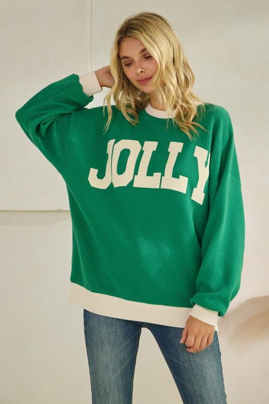 Jolly Ringer Sweatshirt-Green