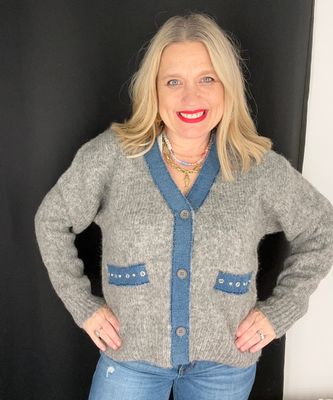 Denim Trim Cardi