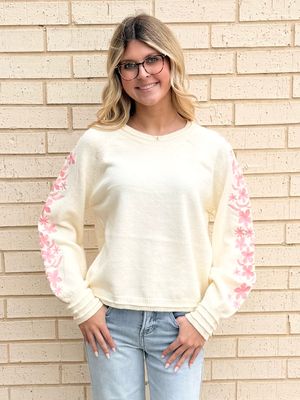 Bella Emb Sweater-Pink