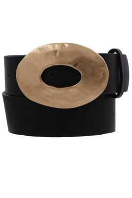 Oval Buckle Belt-Blk