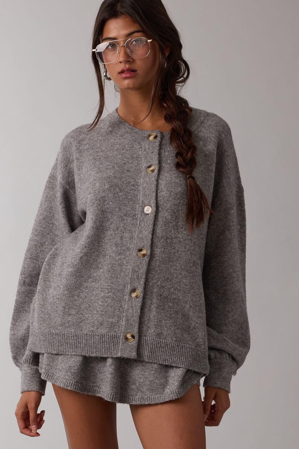 Lora Sweater Knit Set-Gry