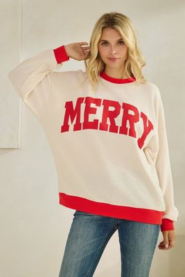 Merry Ringer Sweatshirt-red