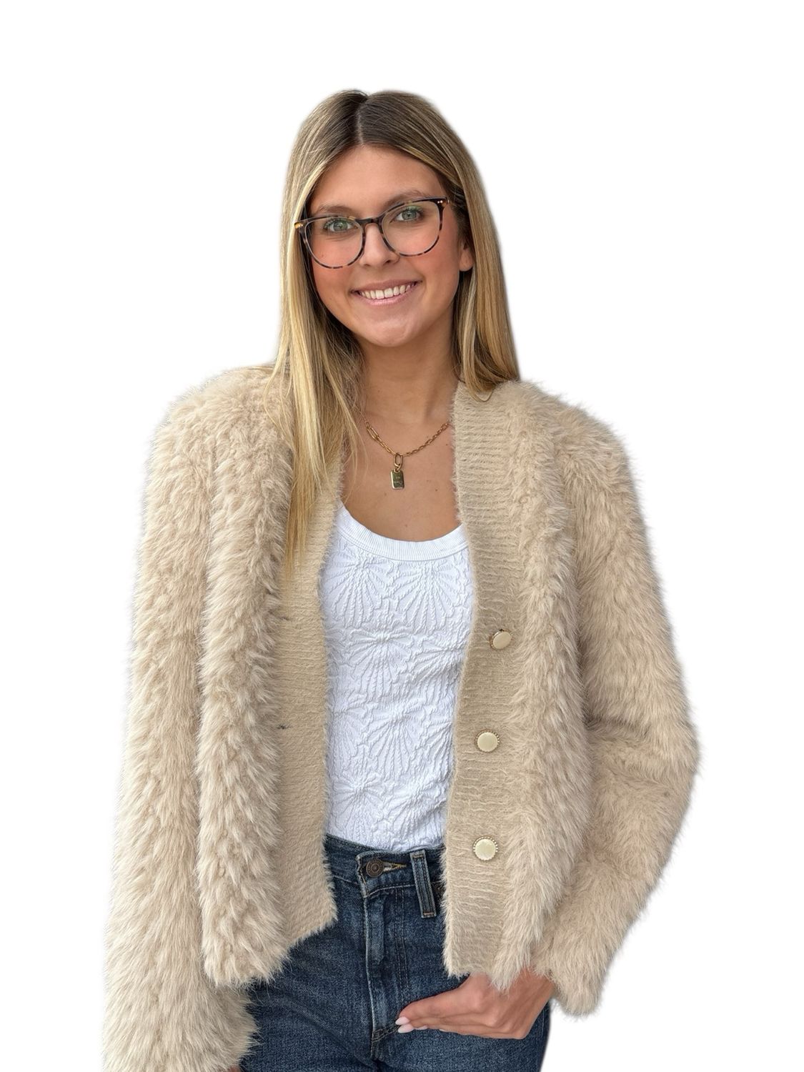 Lorissa Fur Jkt-Cream