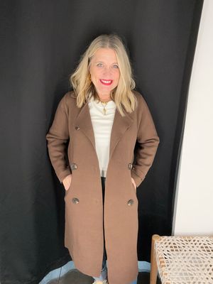 Double Breasted Duster-Choc