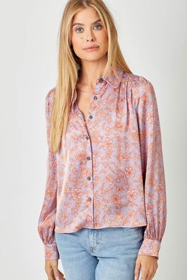 Lavender Printed Blouse