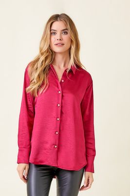 Silky Jana Top-Red