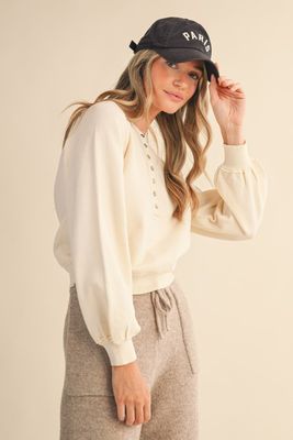 Kayla Henley Sweater-Cream