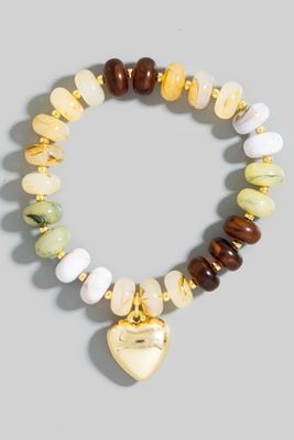Big Beaded Heart Bracelet