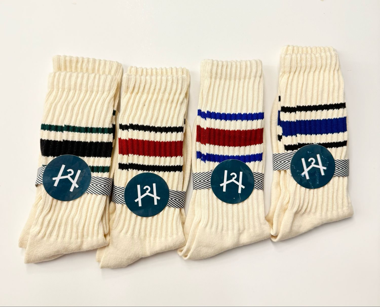 Stripe Rib Slouchy Sock