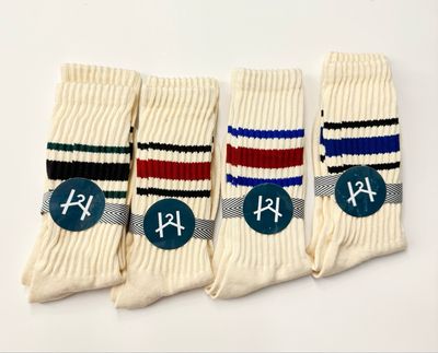 Stripe Rib Slouchy Sock