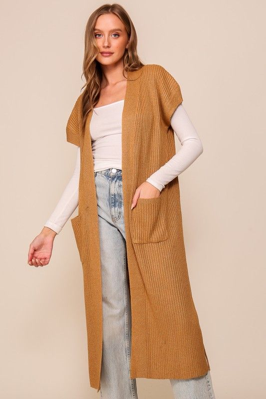 Cozy Rib Longline Sweater Vest