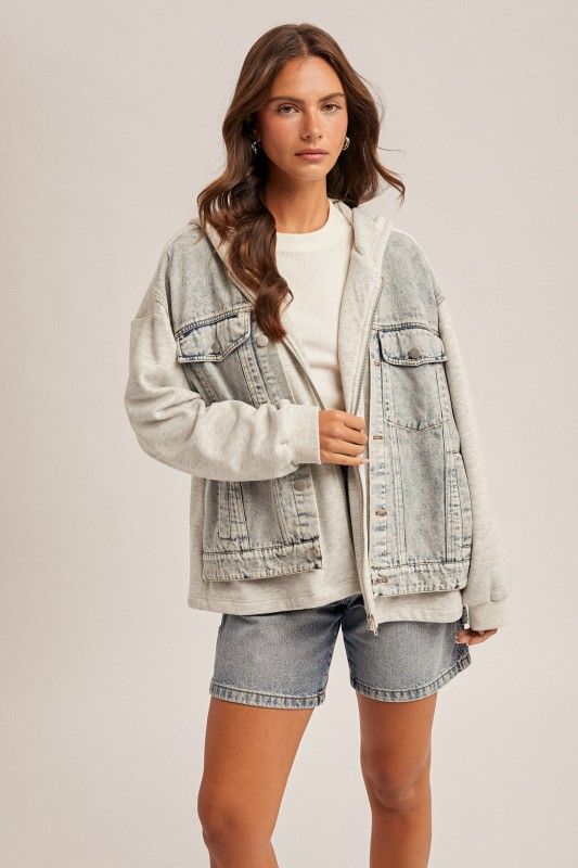 Denim Hoodie Jacket
