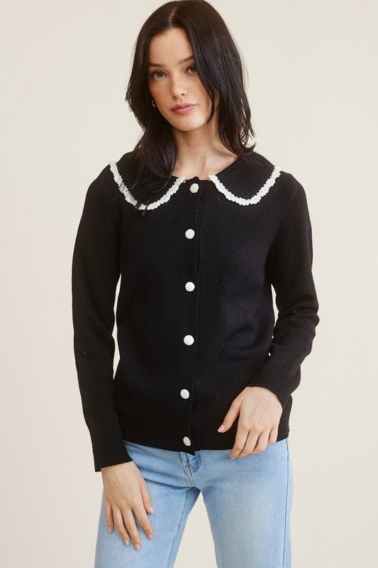Natausha Collar Sweater-Blk