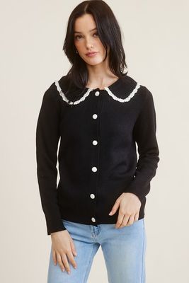 Natausha Collar Sweater-Blk