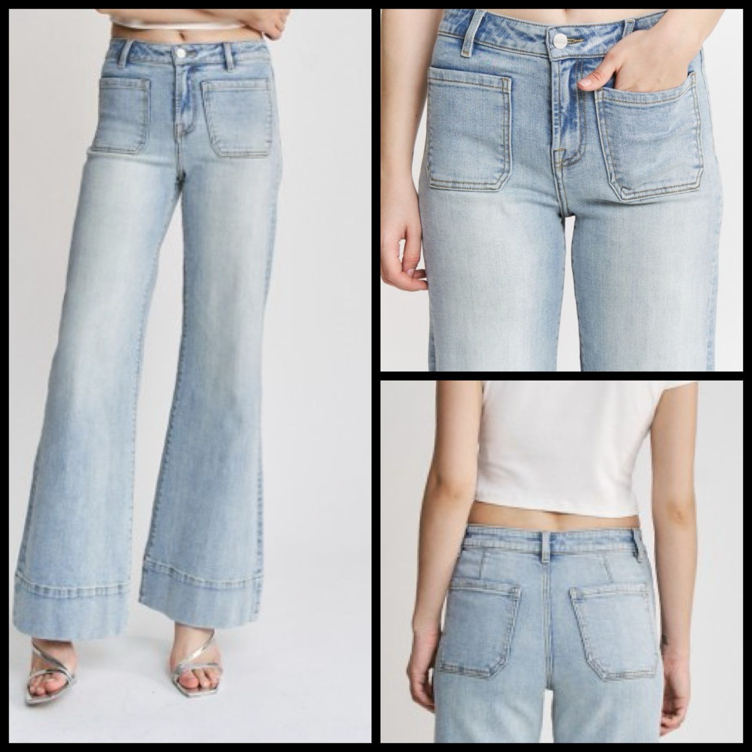 Hoki Front Pocket Wide Leg Jean