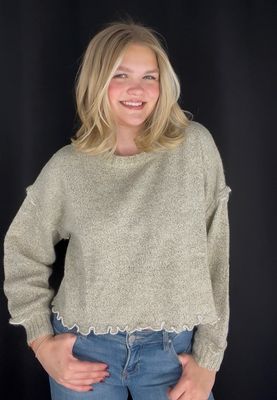 Lettuce Edge Sweater-Gr
