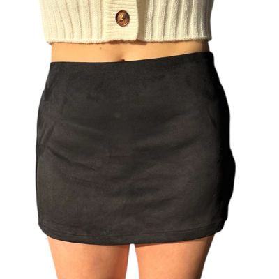 Sueded Skort-Blk