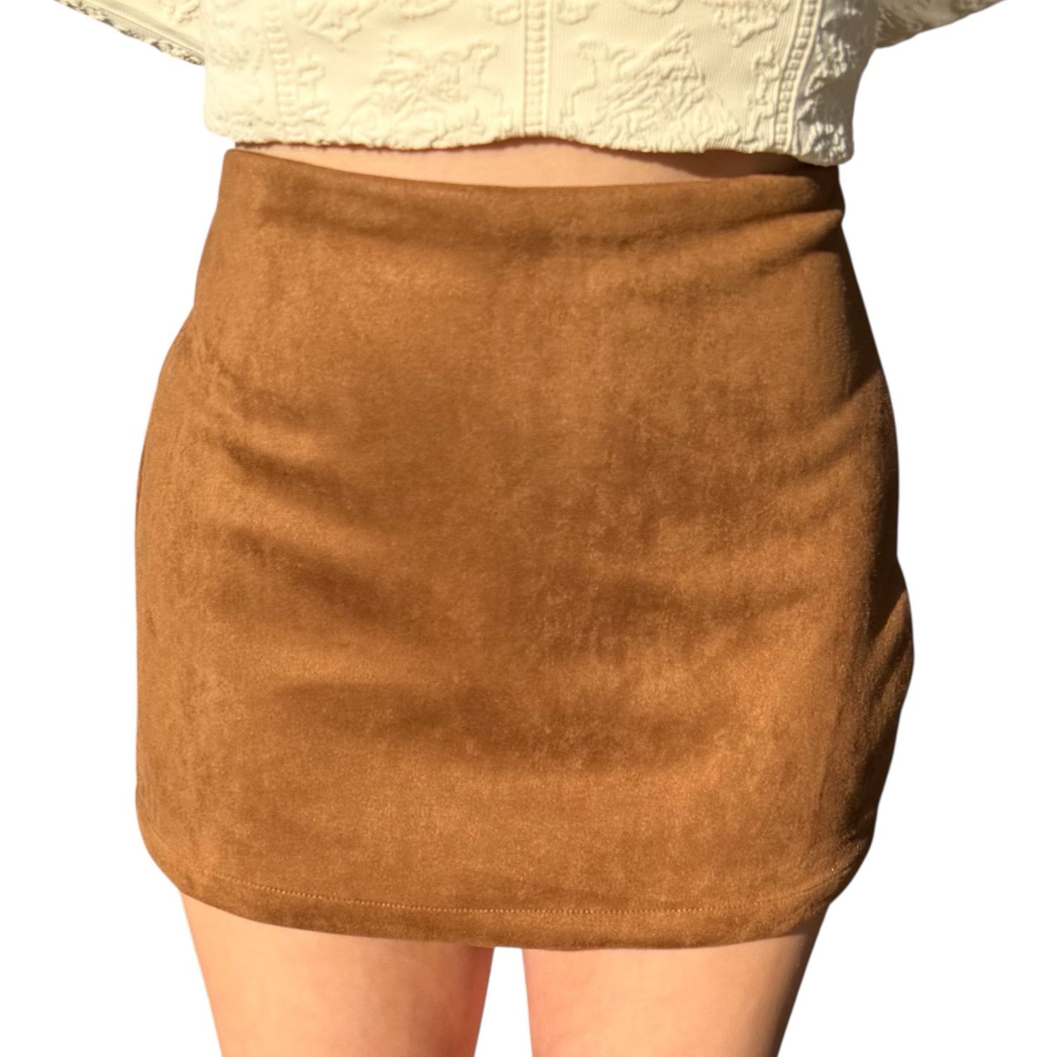 Sueded Skort-Camel