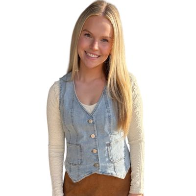 Sandy Stretch Denim Vest