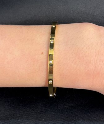 Thin Stone Bangle