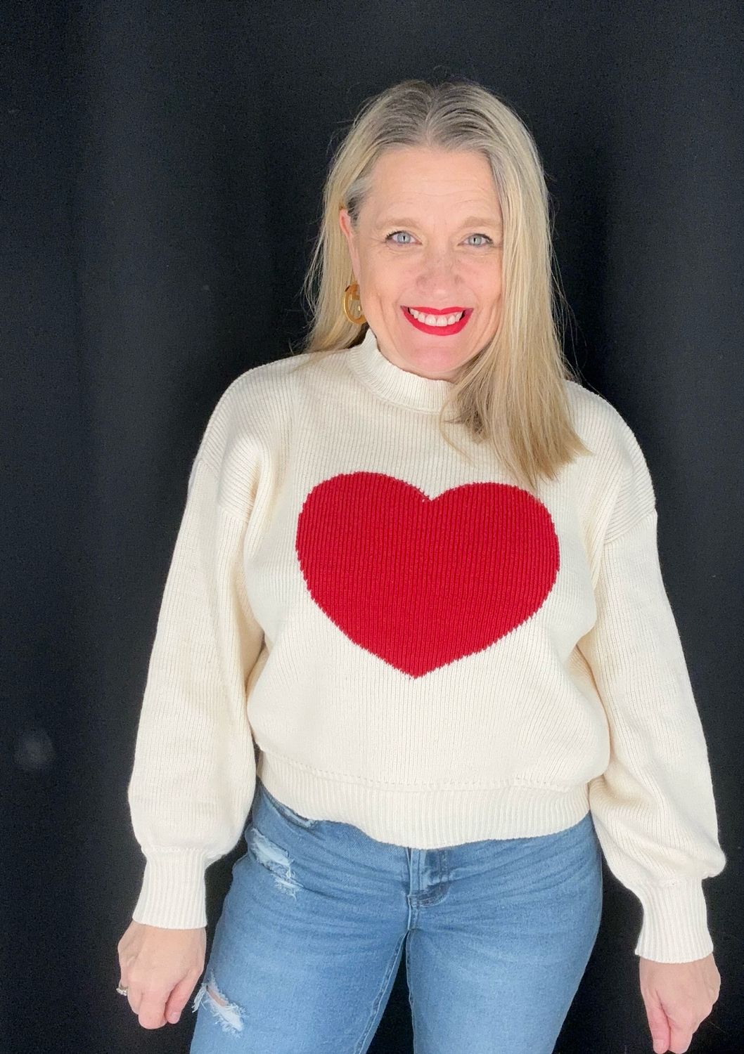 In Love Sweater-Cream