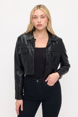 Reese Cropped Jkt-Blk