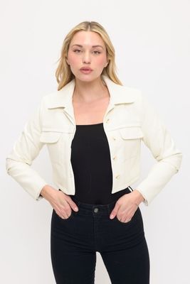 Reese Cropped Jkt-Ivory